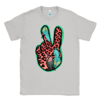 Moon Dust Feather Pink Leopard Peace Sign Classic Tee - Jasminsmagicworld