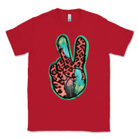Red Feather Pink Leopard Peace Sign Classic Tee - Jasminsmagicworld