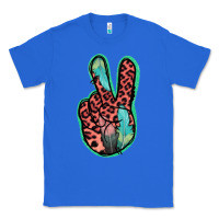 True Royal Feather Pink Leopard Peace Sign Classic Tee - Jasminsmagicworld