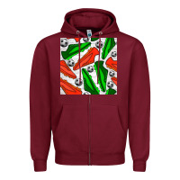 Burgundy soccer shoes seamless pattern Zipper Hoodie - BundleAndBundleShop