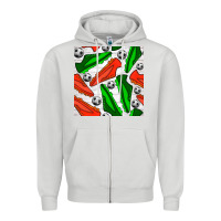 Dove Grey soccer shoes seamless pattern Zipper Hoodie - BundleAndBundleShop