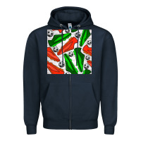 Navy soccer shoes seamless pattern Zipper Hoodie - BundleAndBundleShop