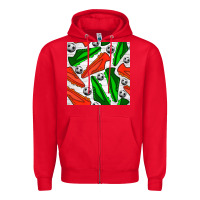 Soccer Shoes Seamless Pattern Zipper Hoodie | Teevron