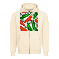Sandshell soccer shoes seamless pattern Zipper Hoodie - BundleAndBundleShop