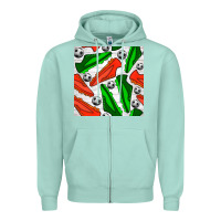 Seafoam soccer shoes seamless pattern Zipper Hoodie - BundleAndBundleShop