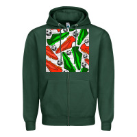 Sports Green soccer shoes seamless pattern Zipper Hoodie - BundleAndBundleShop
