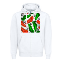 White soccer shoes seamless pattern Zipper Hoodie - BundleAndBundleShop