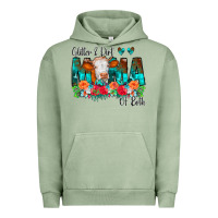 Pigment Oil Green Glitter Dirt Mama Of Both Cow Flowers Urban Hoodie - CowCowDesign