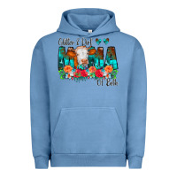 Pigment Pebble Blue Glitter Dirt Mama Of Both Cow Flowers Urban Hoodie - CowCowDesign