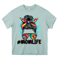Arona tie dye momlife messy bun Heavy Core Tee - BarkalooDesign