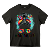 Asphalt tie dye momlife messy bun Heavy Core Tee - BarkalooDesign