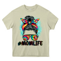 Mossy tie dye momlife messy bun Heavy Core Tee - BarkalooDesign