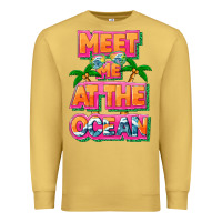Antique Gold Meet me at the ocean Summer Premium Sweatshirt - NancyCooperArtShop