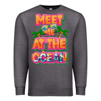 Charcoal Heather Meet me at the ocean Summer Premium Sweatshirt - NancyCooperArtShop