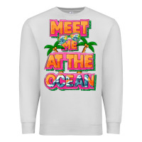 Dove Grey Meet me at the ocean Summer Premium Sweatshirt - NancyCooperArtShop