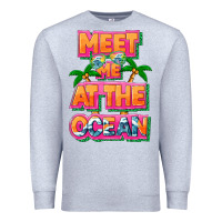 Heather Grey Meet me at the ocean Summer Premium Sweatshirt - NancyCooperArtShop