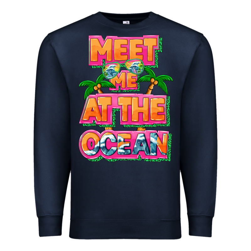 Meet Me At The Ocean Summer Premium Sweatshirt by NancyCooperArtShop | Teevron