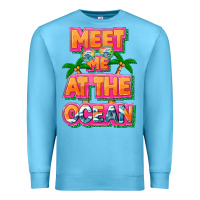 Ocean Blue Meet me at the ocean Summer Premium Sweatshirt - NancyCooperArtShop