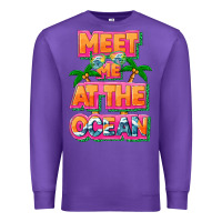 Purple Meet me at the ocean Summer Premium Sweatshirt - NancyCooperArtShop