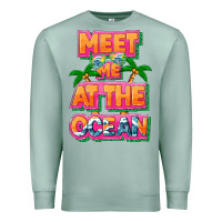 Seafoam Meet me at the ocean Summer Premium Sweatshirt - NancyCooperArtShop