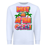 White Meet me at the ocean Summer Premium Sweatshirt - NancyCooperArtShop