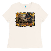 Bone life is better with a dachshund Ladies Tee - RanaPortraitStore