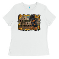 Life Is Better With A Dachshund Ladies Tee | Teevron