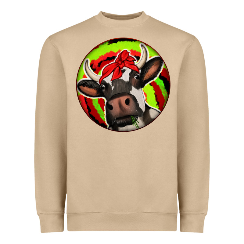 Christmas Cow Heavyweight Sweatshirt by Jasminsmagicworld | Teevron