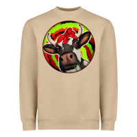 Mushroom Christmas Cow Heavyweight Sweatshirt - Jasminsmagicworld