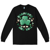 Black shamrock and roll Long Sleeve Tee - MaliasSmallBusiness