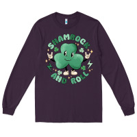 Plum shamrock and roll Long Sleeve Tee - MaliasSmallBusiness