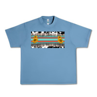 Pebble Blue western cowhide serape sunflower mama license plate Urban Heavy Tee - BarkalooDesign
