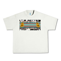 Pistachio western cowhide serape sunflower mama license plate Urban Heavy Tee - BarkalooDesign