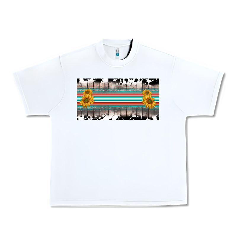 Western Cowhide Serape Sunflower Mama License Plate Urban Heavy Tee by BarkalooDesign | Teevron
