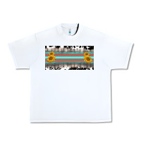 White western cowhide serape sunflower mama license plate Urban Heavy Tee - BarkalooDesign