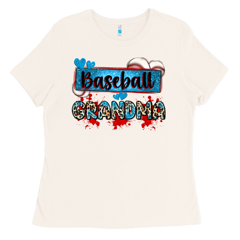 Baseball Grandma With Leopard Ladies Tee by Zillion Design Studio | Teevron