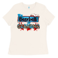 Bone baseball grandma with leopard Ladies Tee - Zillion Design Studio