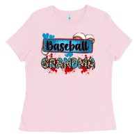Bubblegum Pink baseball grandma with leopard Ladies Tee - Zillion Design Studio