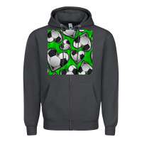 Smoke soccer hearts seamless pattern Zipper Hoodie - BundleAndBundleShop
