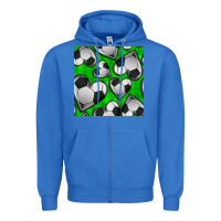 True Royal soccer hearts seamless pattern Zipper Hoodie - BundleAndBundleShop