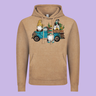 Western Gnomes Truck Sunflowers Cactus Gemstone Leopard Glitter Serape Vintage Hoodie Designed By Artiststas