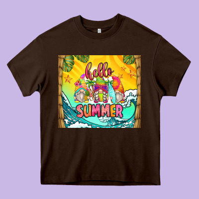 Hello Summer Gnomes Heavy Core Tee Designed By Zillion Design Studio