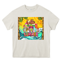 Cream hello summer gnomes Heavy Core Tee - Zillion Design Studio