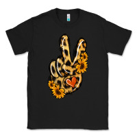 Black Leopard Sunflower Peace Sign Classic Tee - Jasminsmagicworld