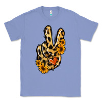 Colony Blue Leopard Sunflower Peace Sign Classic Tee - Jasminsmagicworld