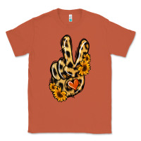 Copper Leopard Sunflower Peace Sign Classic Tee - Jasminsmagicworld