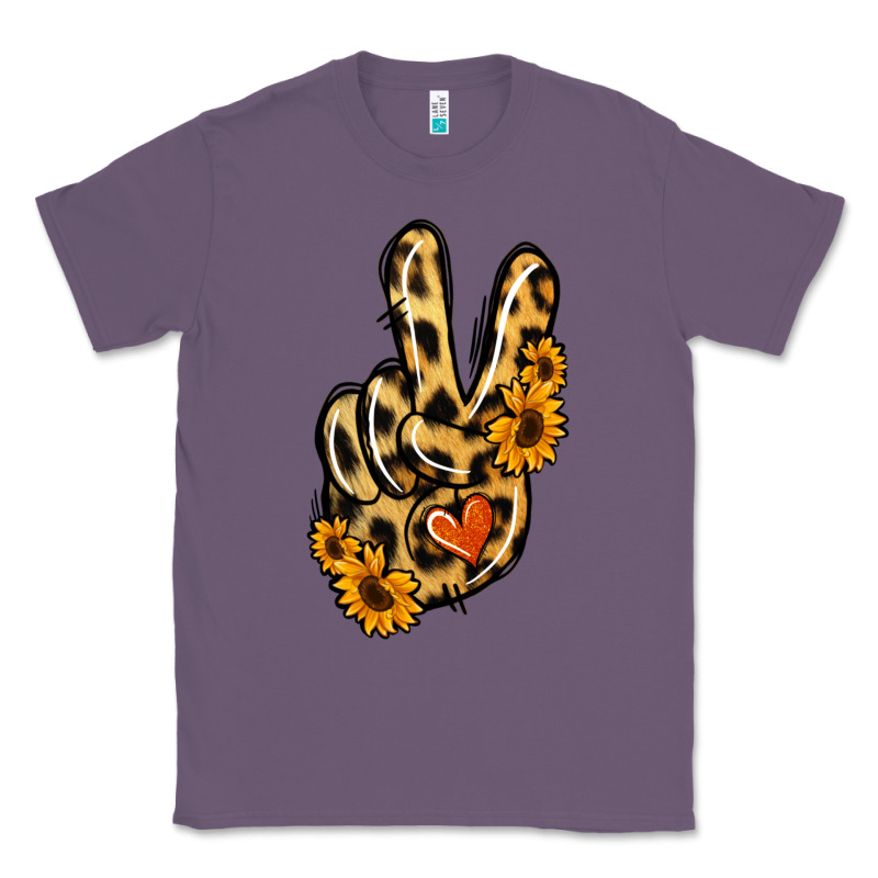 Leopard Sunflower Peace Sign Classic Tee by Jasminsmagicworld | Teevron