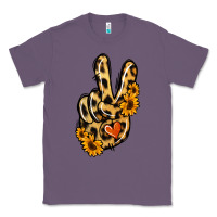 Lavender Leopard Sunflower Peace Sign Classic Tee - Jasminsmagicworld