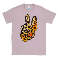 Lilac Leopard Sunflower Peace Sign Classic Tee - Jasminsmagicworld