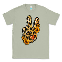 Matcha Leopard Sunflower Peace Sign Classic Tee - Jasminsmagicworld